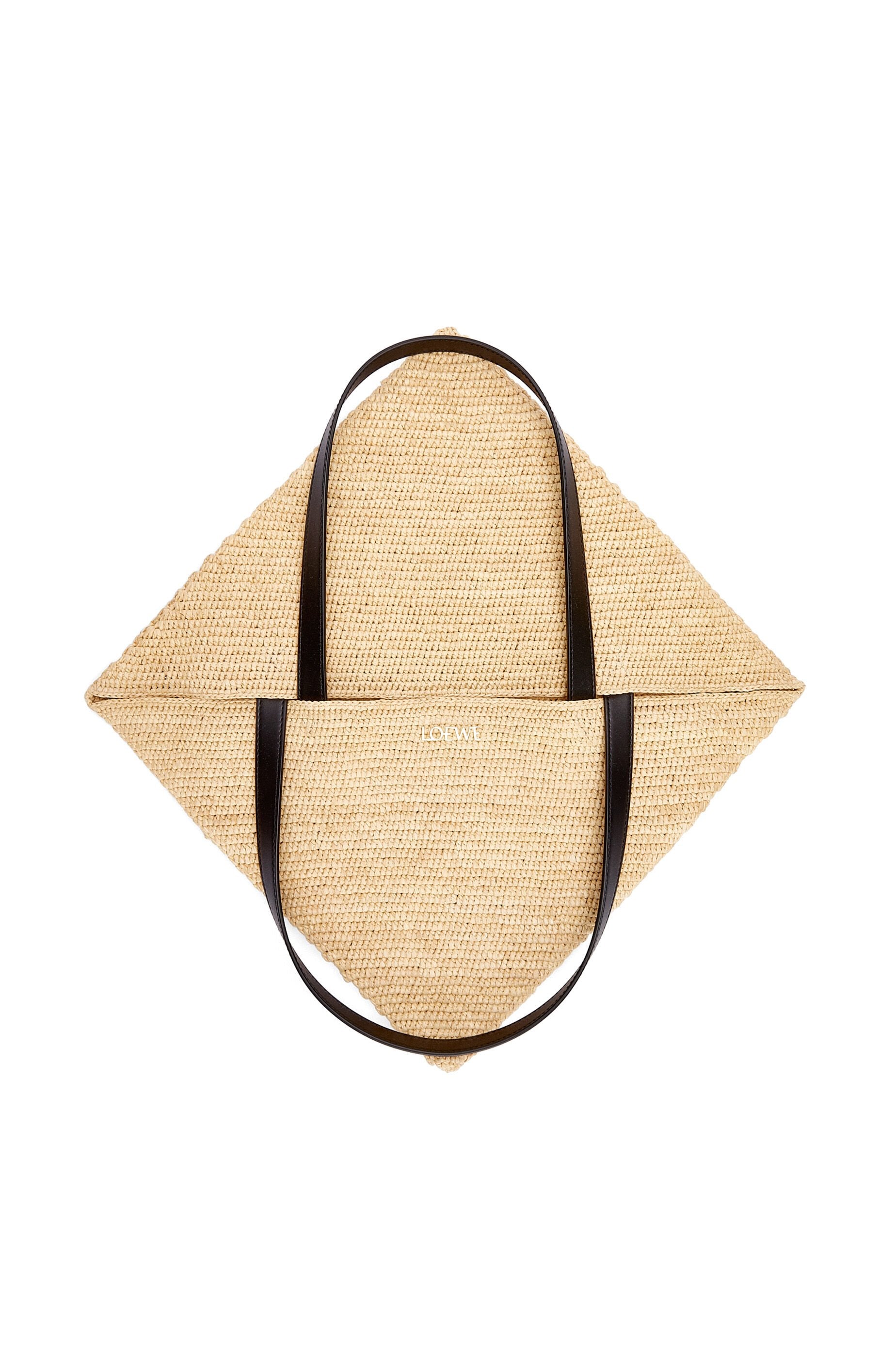 XL Puzzle Fold Tote in raffia - Hall Of Brand