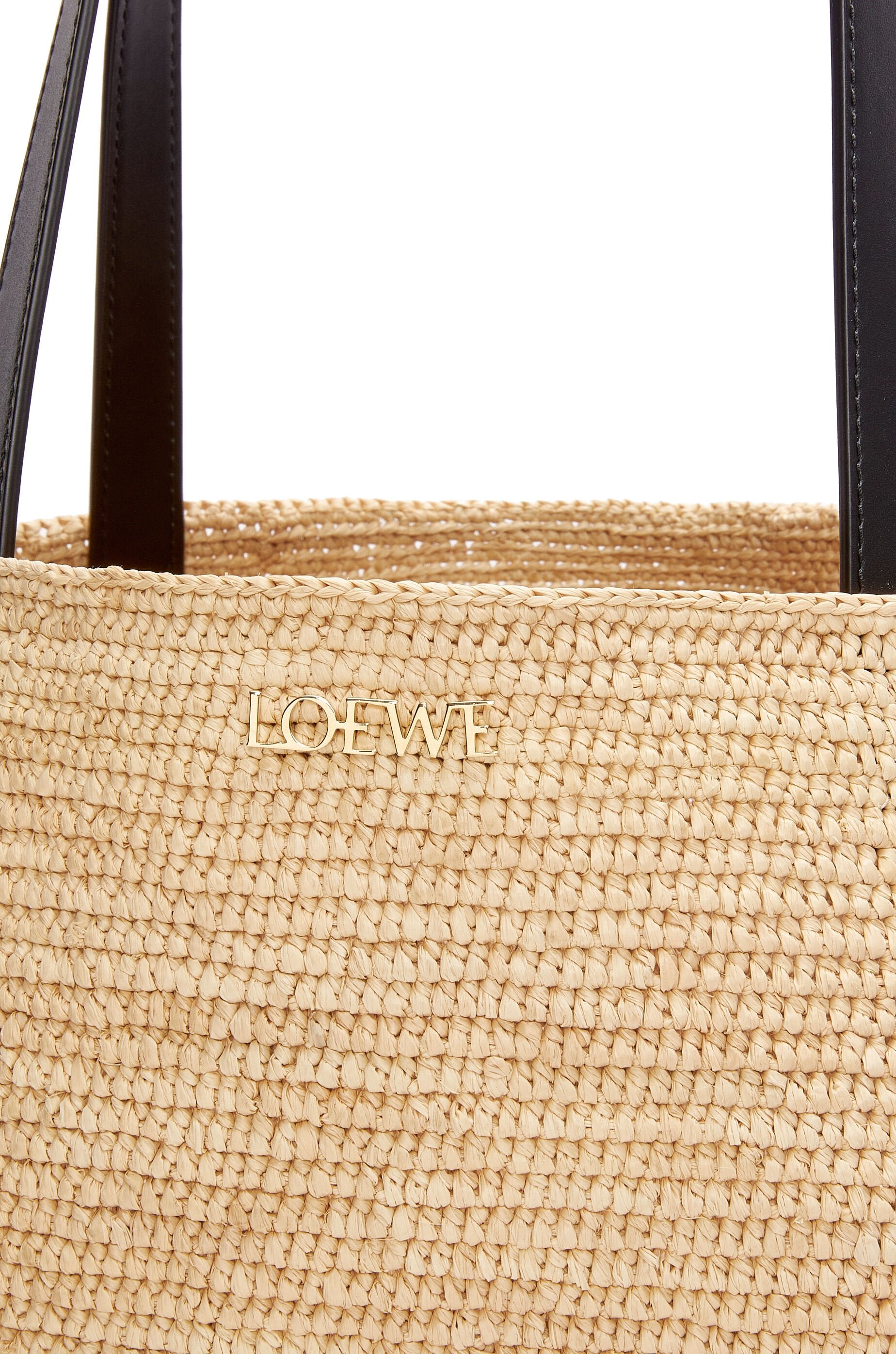 XL Puzzle Fold Tote in raffia - Hall Of Brand