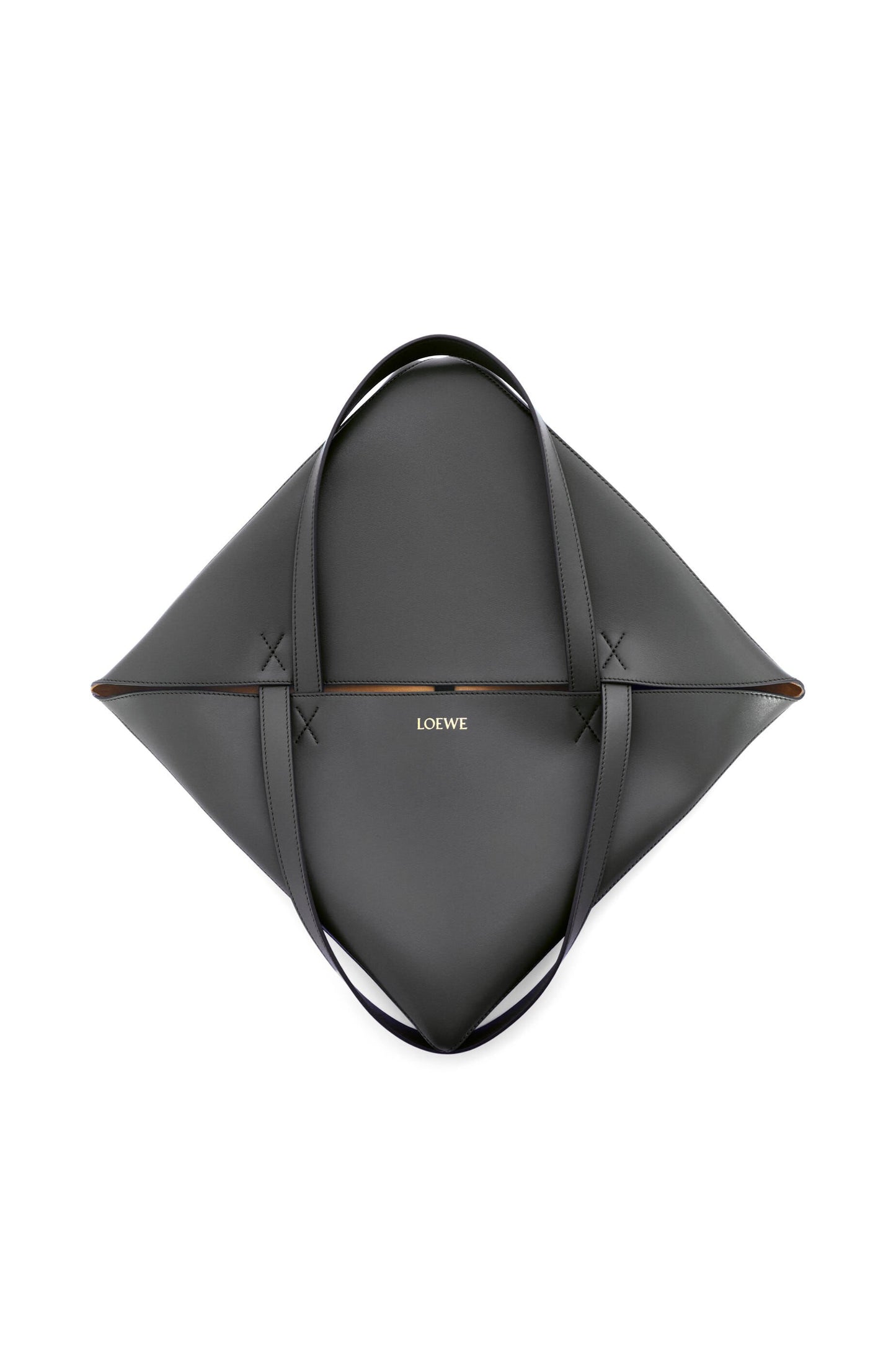 XL Puzzle Fold tote in shiny calfskin - Hall Of Brand