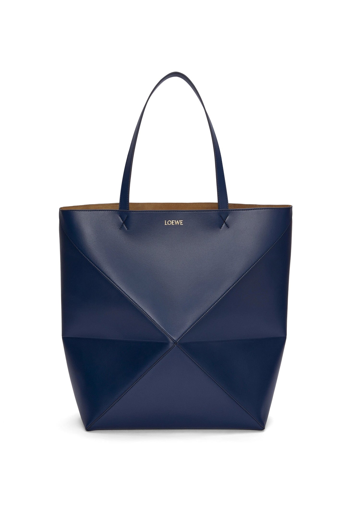 XL Puzzle Fold tote in shiny calfskin - Hall Of Brand