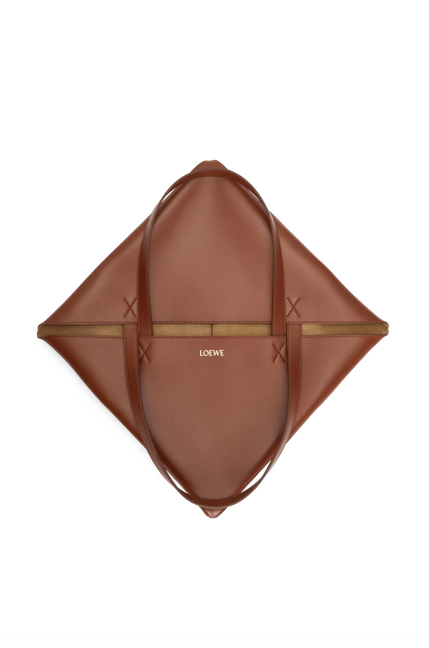 XL Puzzle Fold tote in shiny calfskin - Hall Of Brand