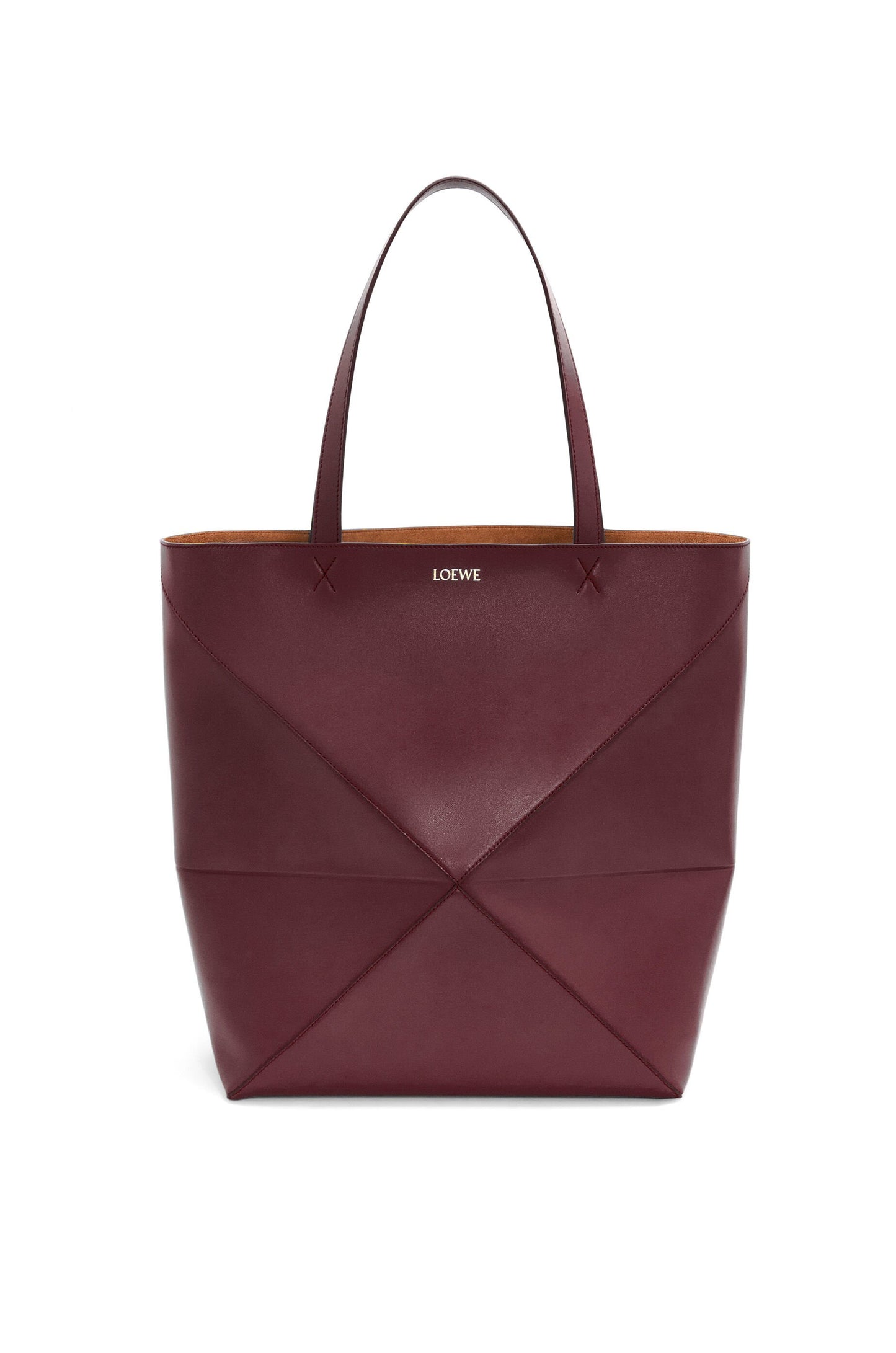 XL Puzzle Fold tote in shiny calfskin - Hall Of Brand