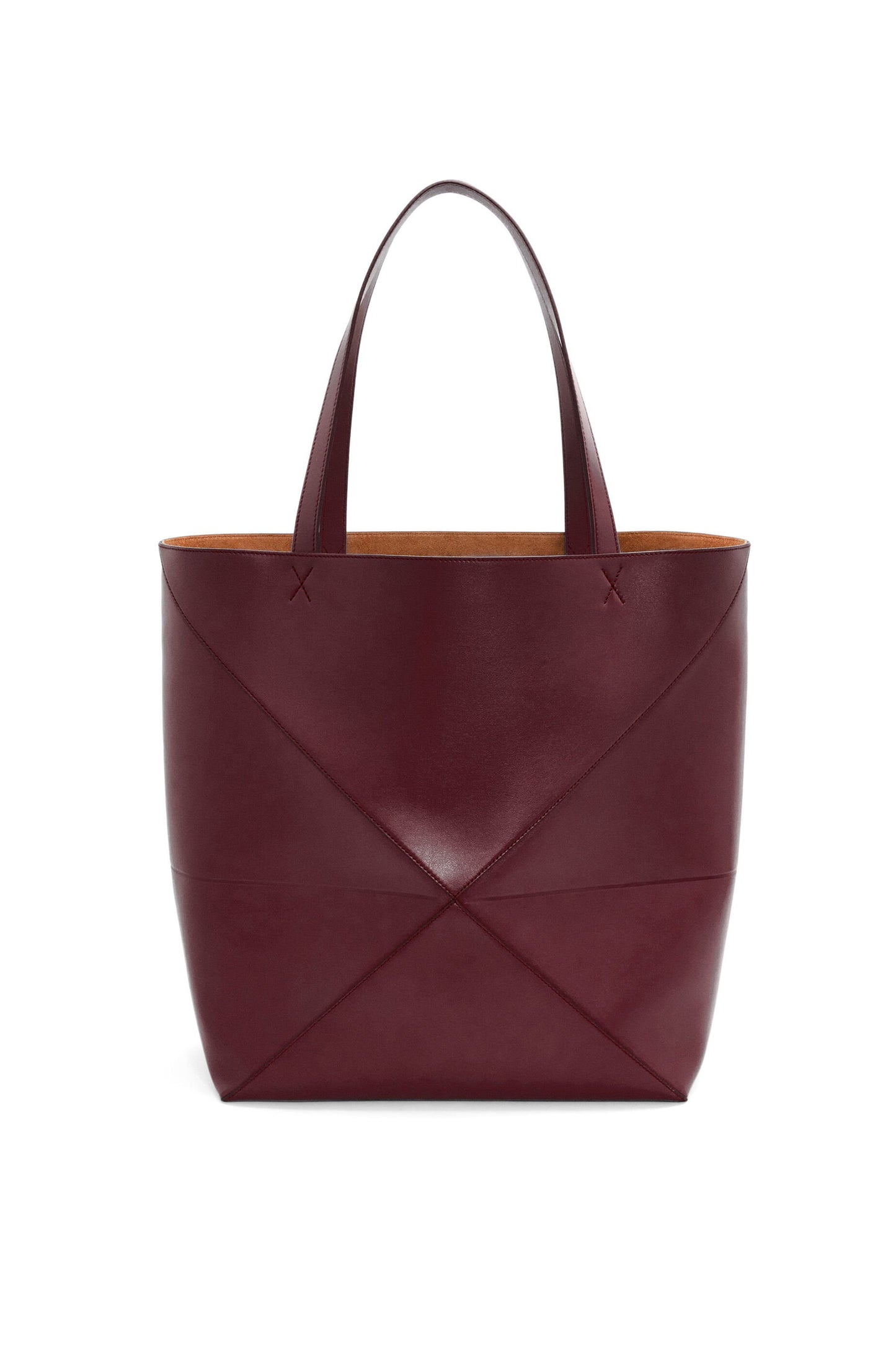 XL Puzzle Fold tote in shiny calfskin - Hall Of Brand