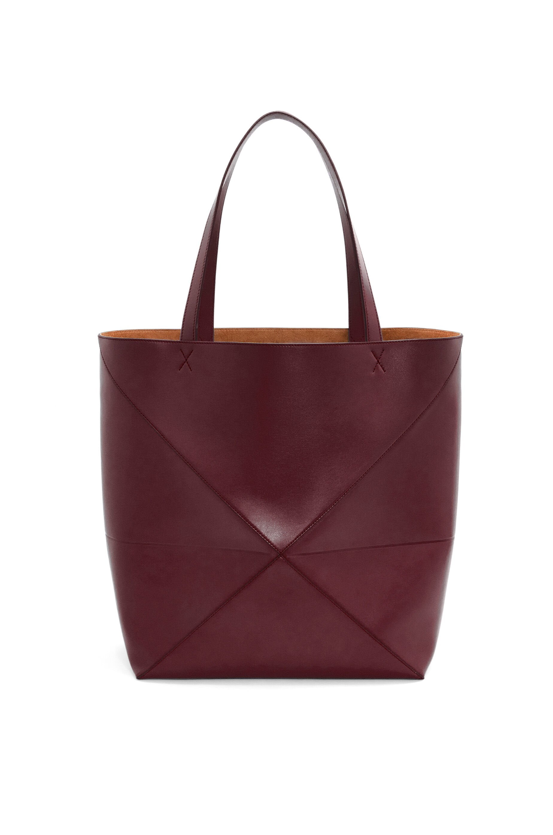 XL Puzzle Fold tote in shiny calfskin - Hall Of Brand