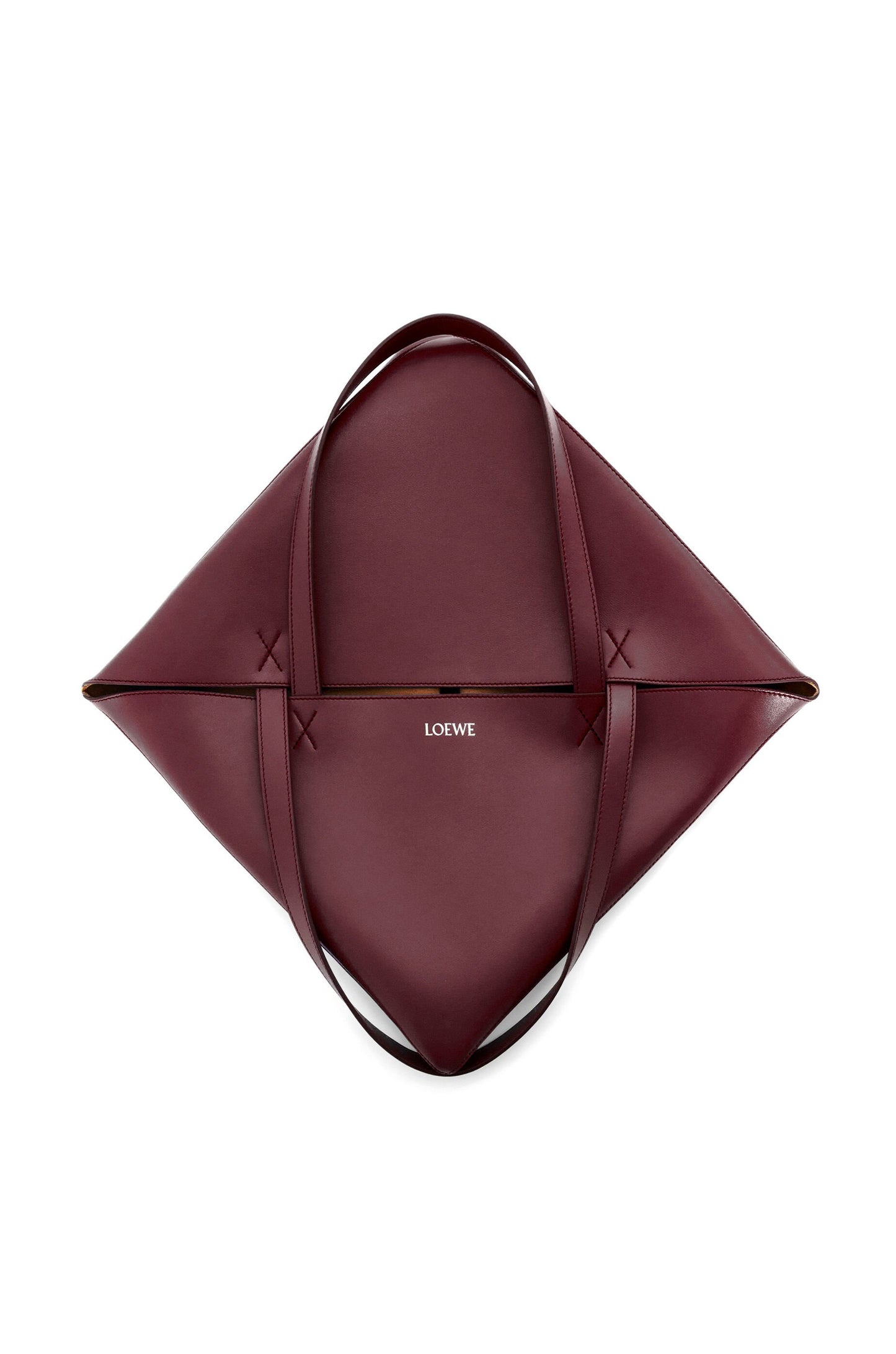 XL Puzzle Fold tote in shiny calfskin - Hall Of Brand