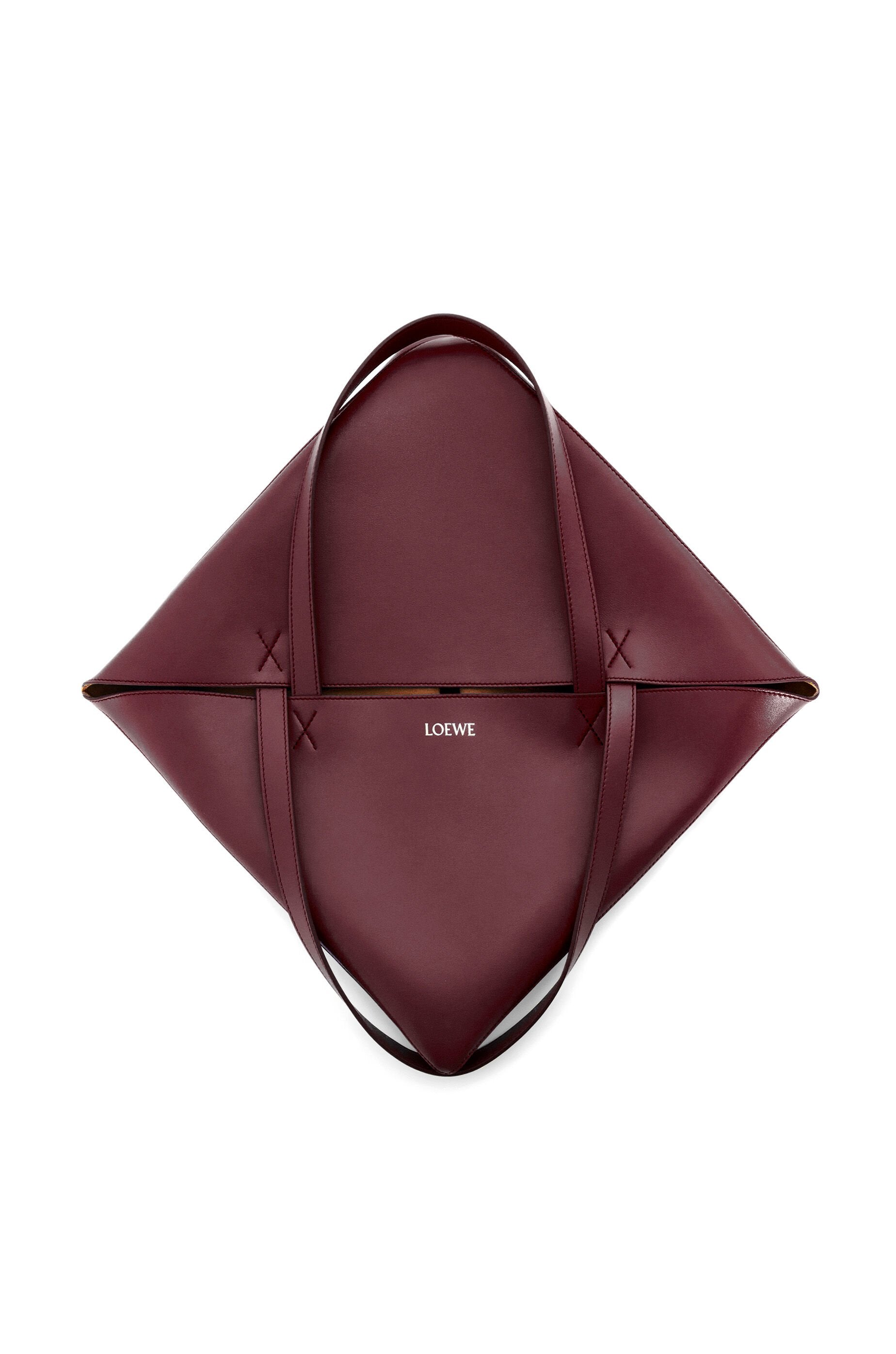 XL Puzzle Fold tote in shiny calfskin - Hall Of Brand