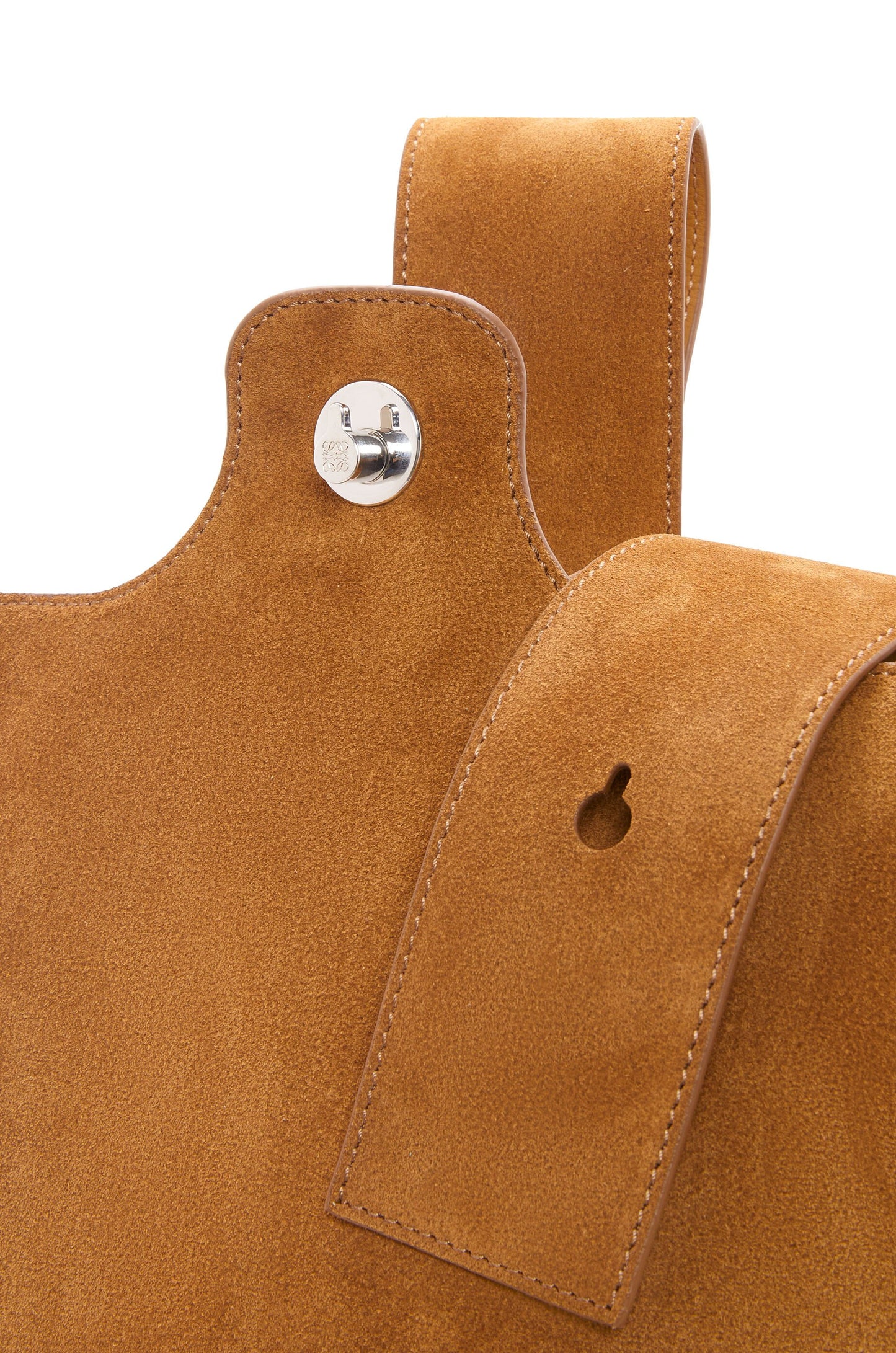 Large Pebble bucket bag in suede calfskin