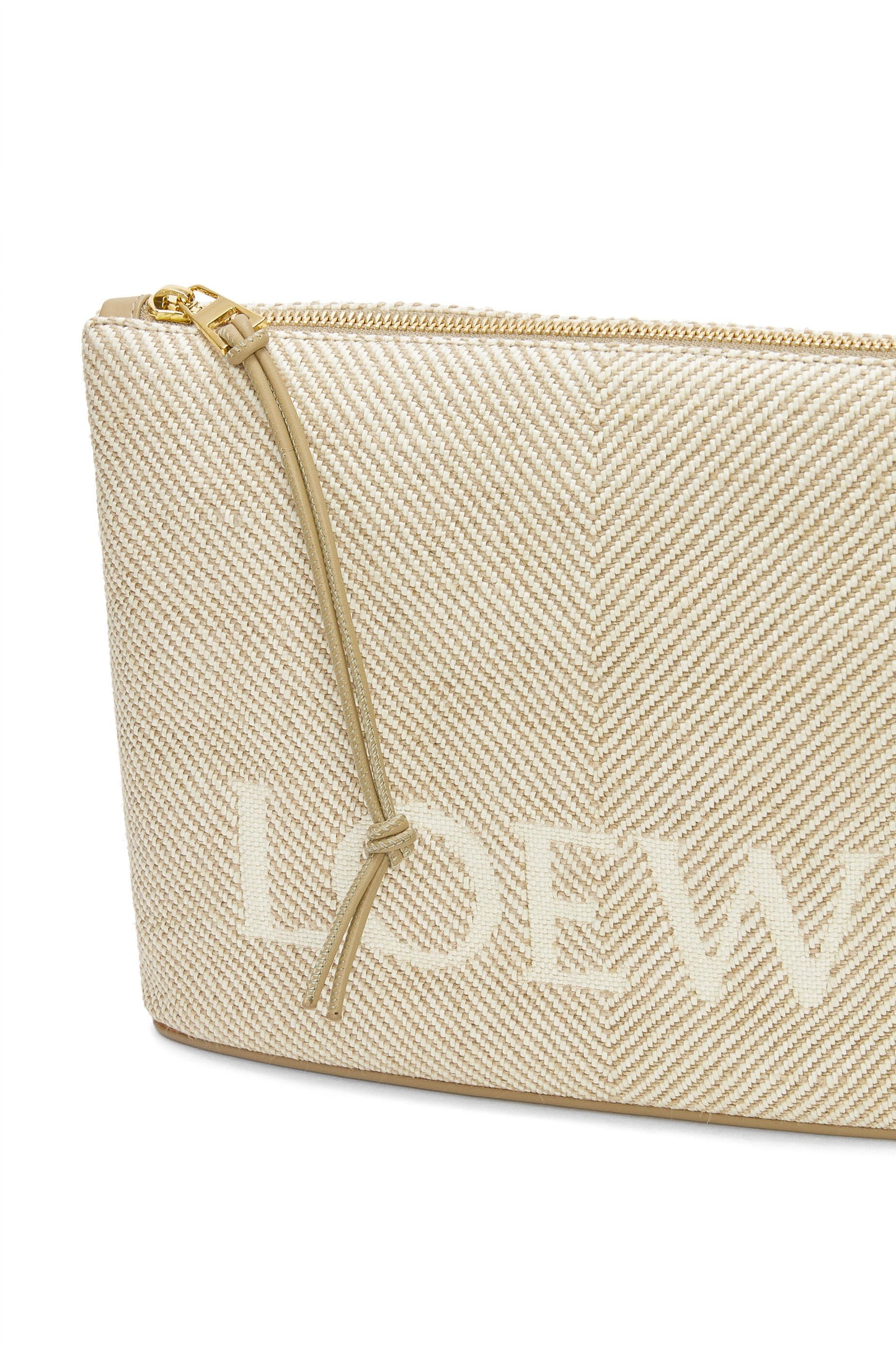 Oblong pouch in LOEWE jacquard and calfskin