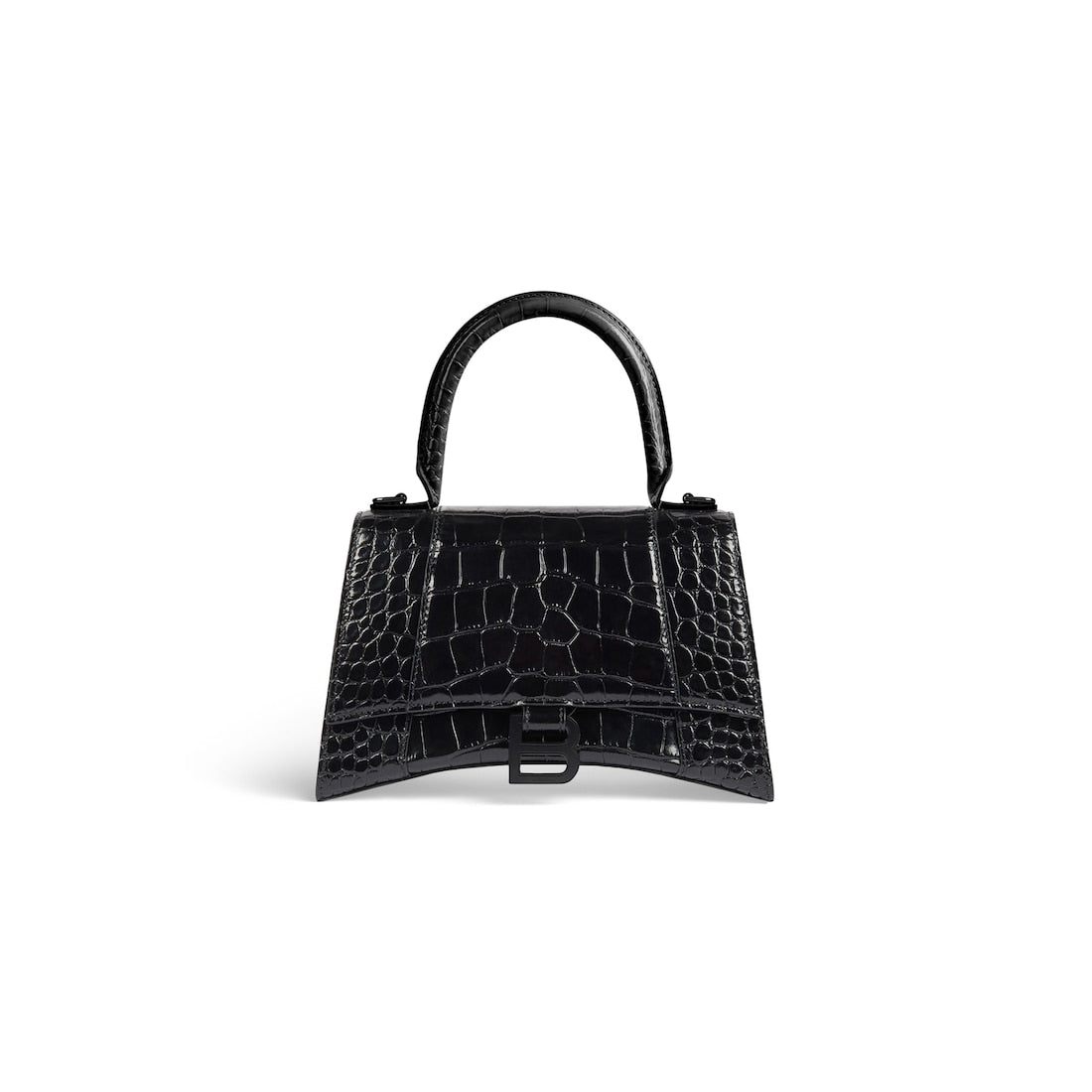 Hourglass small handbag crocodile embossed