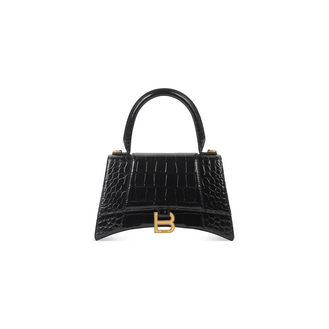 Hourglass small handbag crocodile embossed