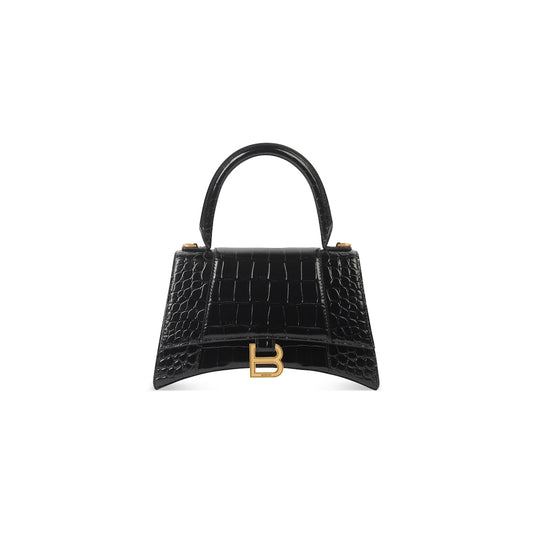 Hourglass small handbag crocodile embossed