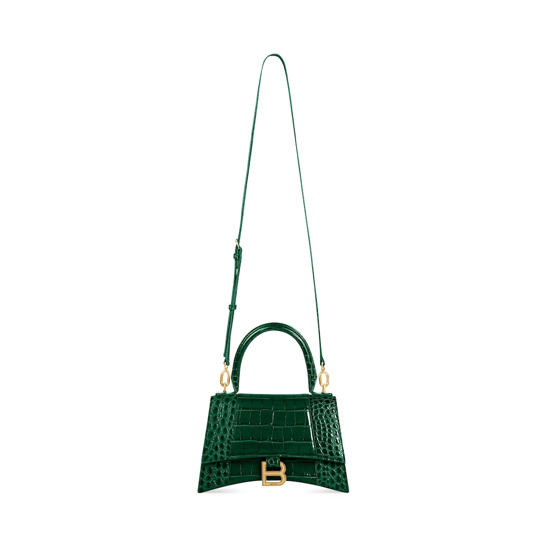 Hourglass small handbag crocodile embossed