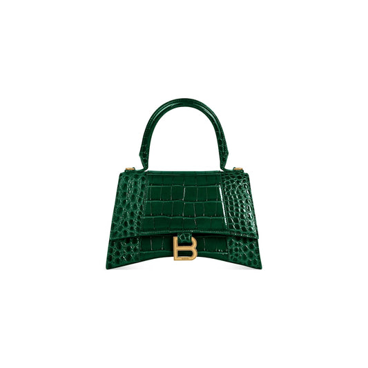 Hourglass small handbag crocodile embossed