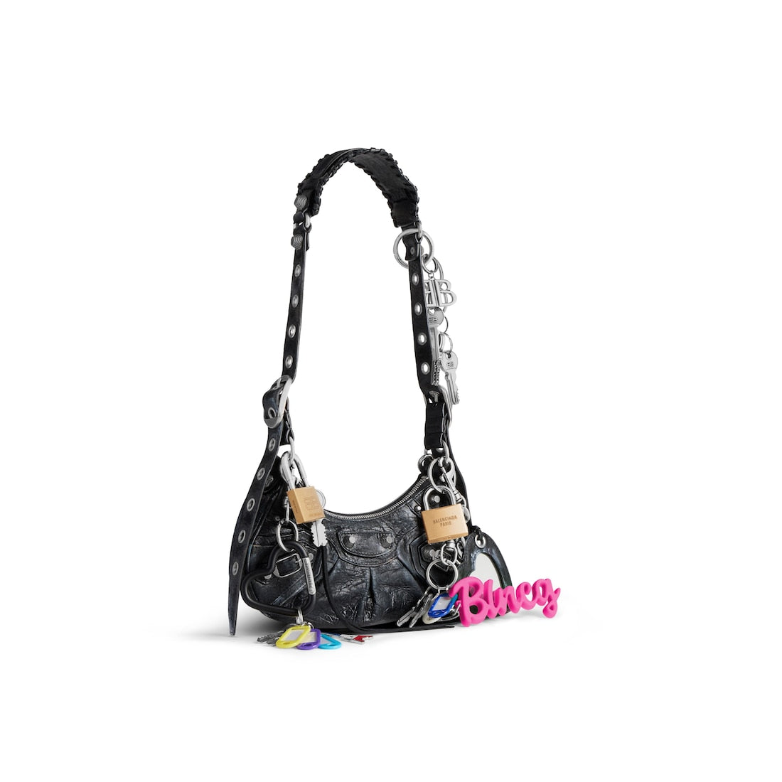 Le cagole xs shoulder bag used effect with charms