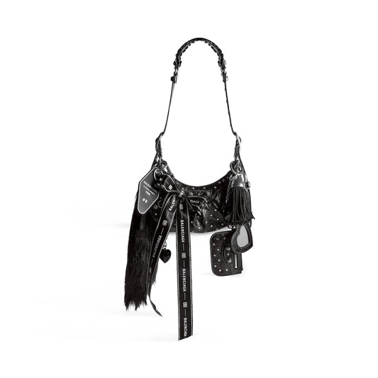 Le cagole collector xs shoulder bag with rhinestones