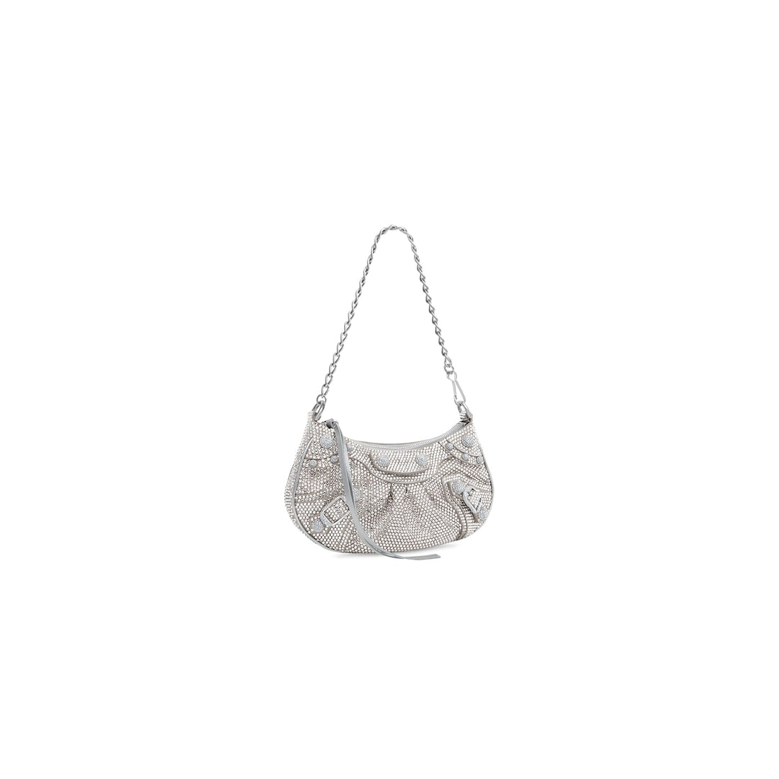 Le cagole mini bag with chain and rhinestones