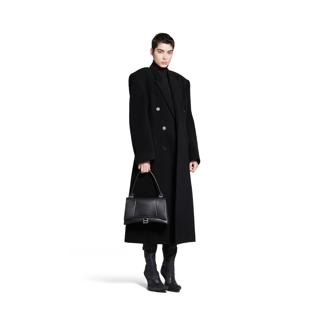 Hourglass hinge medium handbag