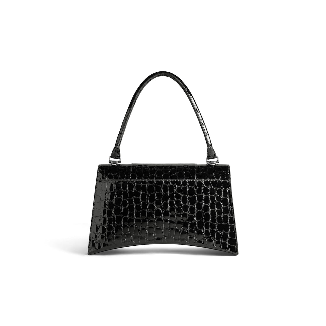 Hourglass hinge medium handbag crocodile embossed