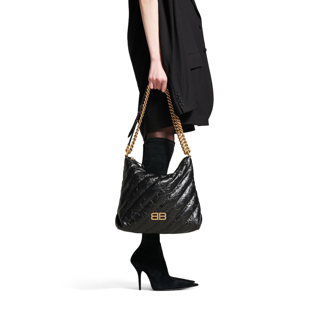 Crush medium hobo bag quilted