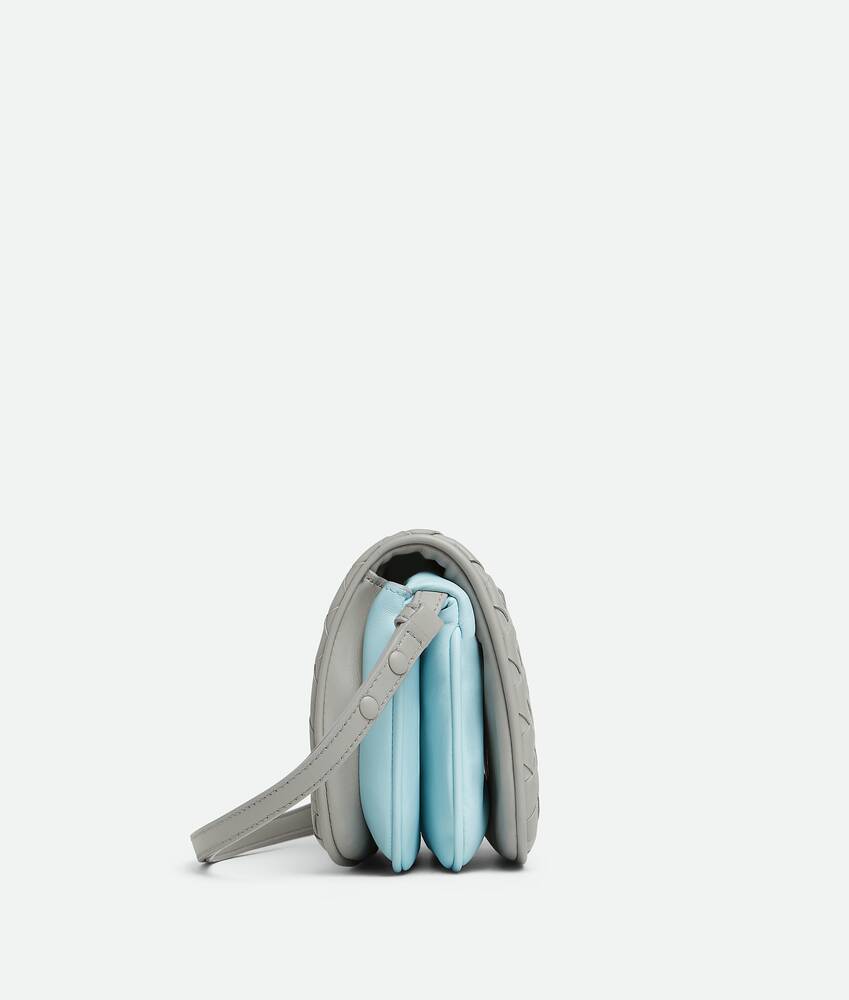 Intrecciato puff pouch on strap