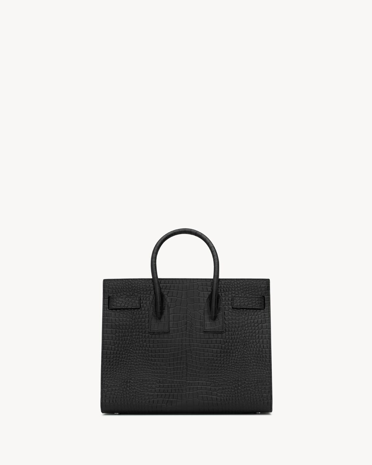 Sac de jour in embossed crocodile leather - small