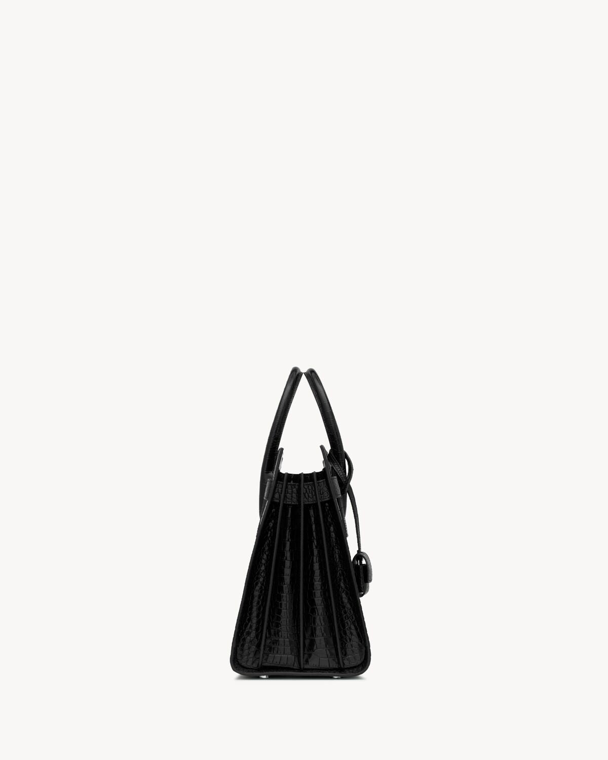 Sac de jour in embossed crocodile leather - small