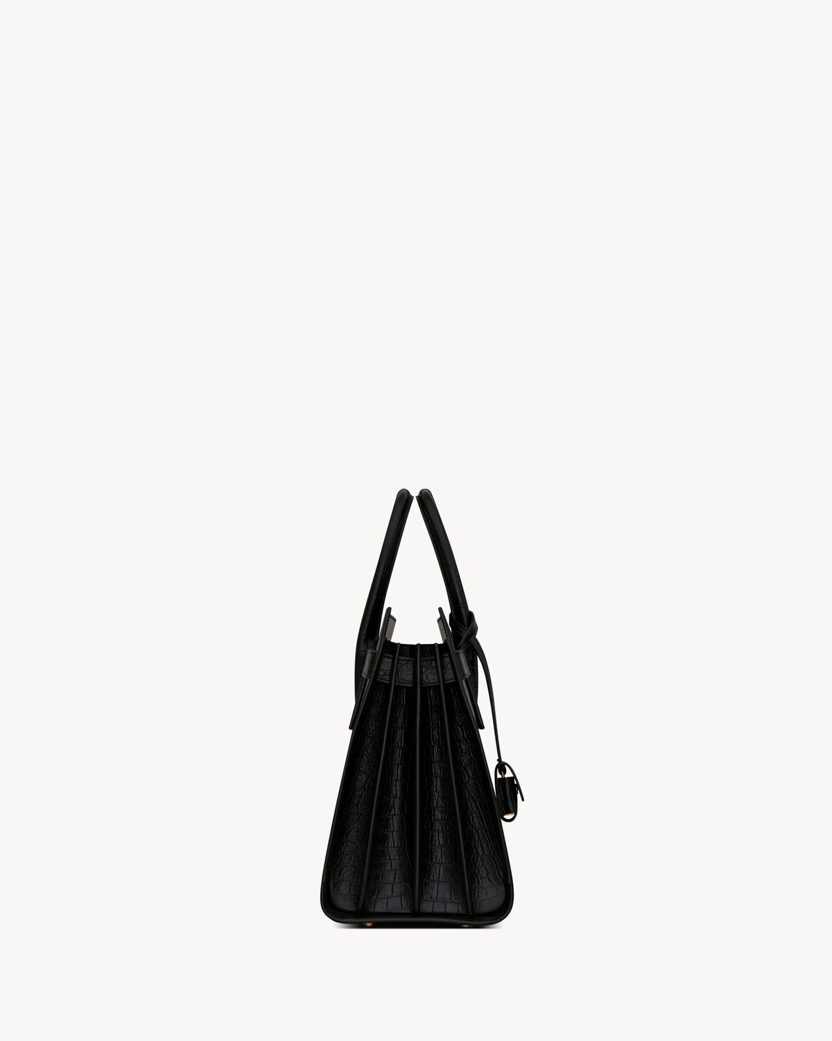 Sac de jour in embossed crocodile leather - small