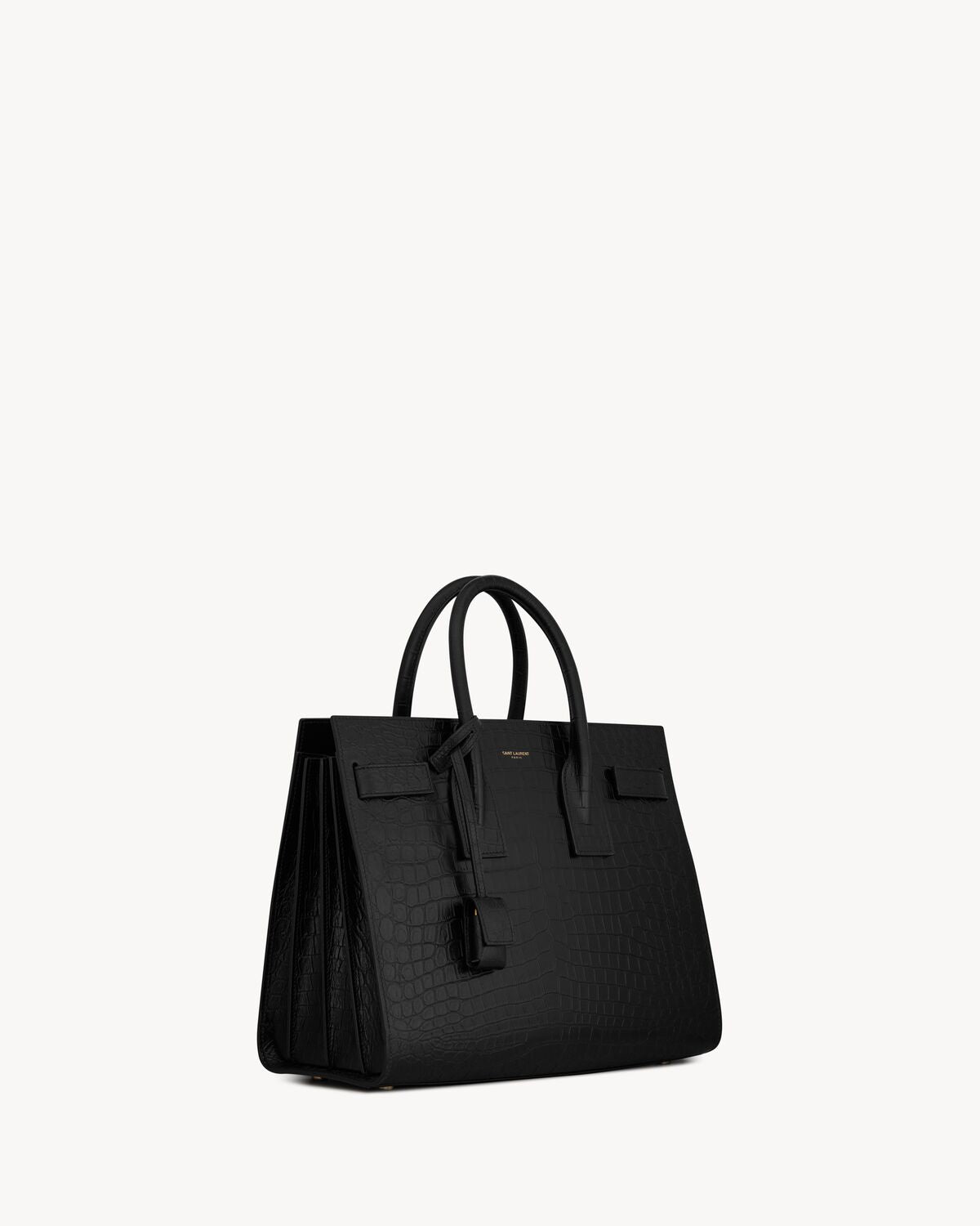 Sac de jour in embossed crocodile leather - small