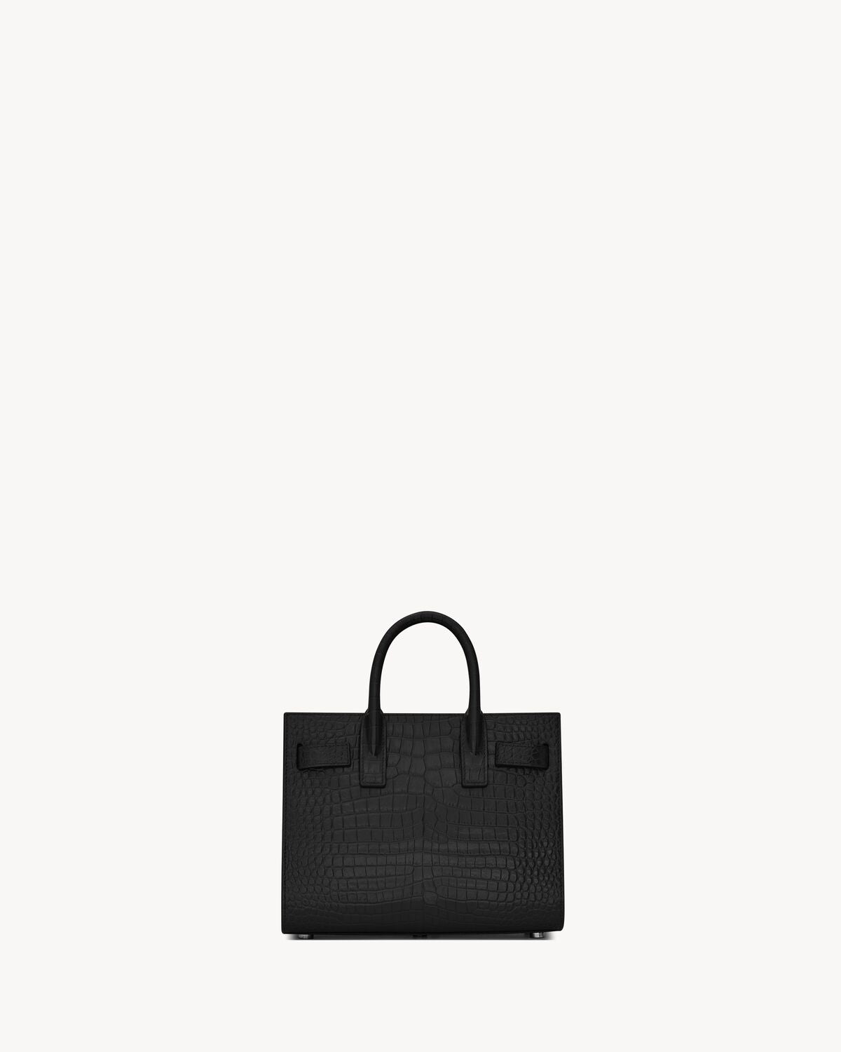 Sac de jour in crocodile embossed leather - nano