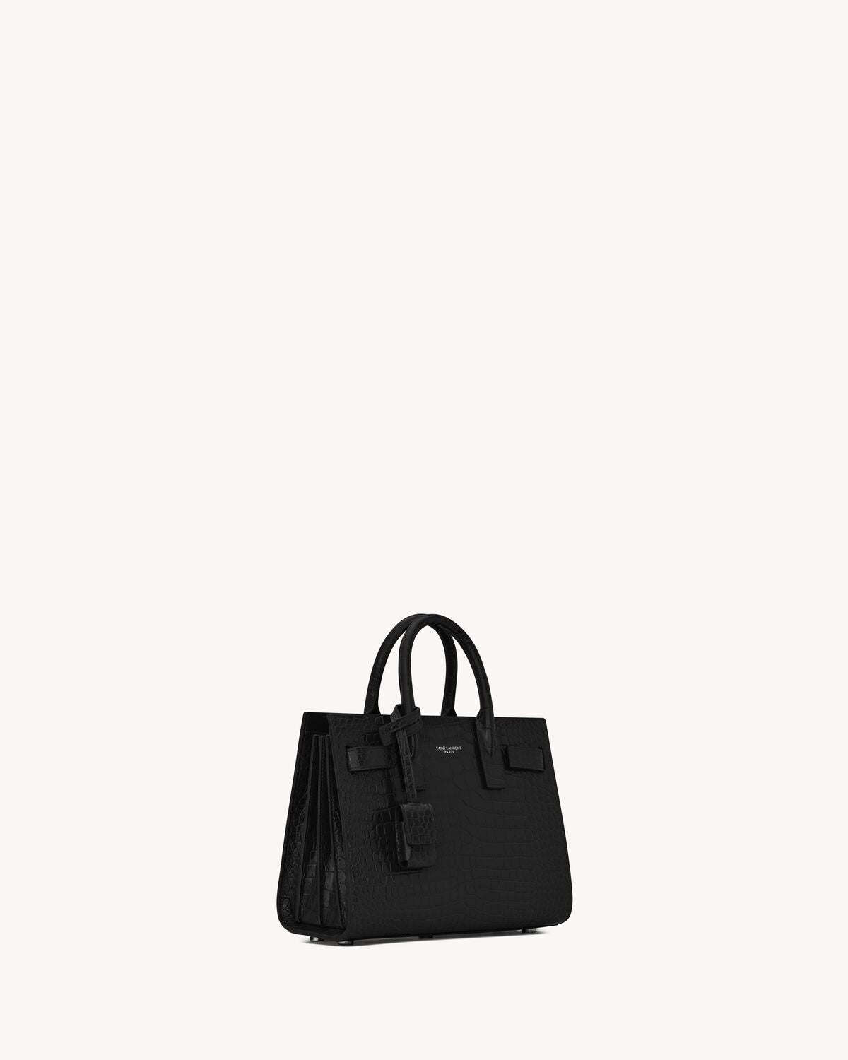 Sac de jour in crocodile embossed leather - nano