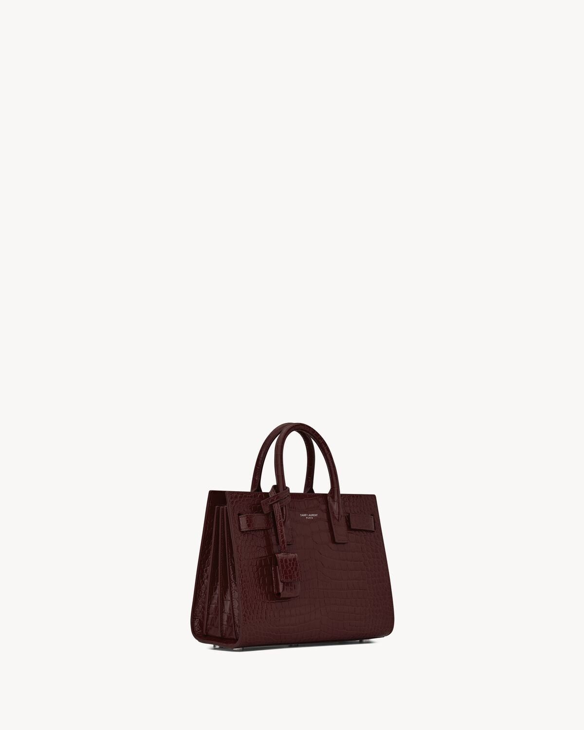 Sac de jour in crocodile embossed leather - nano