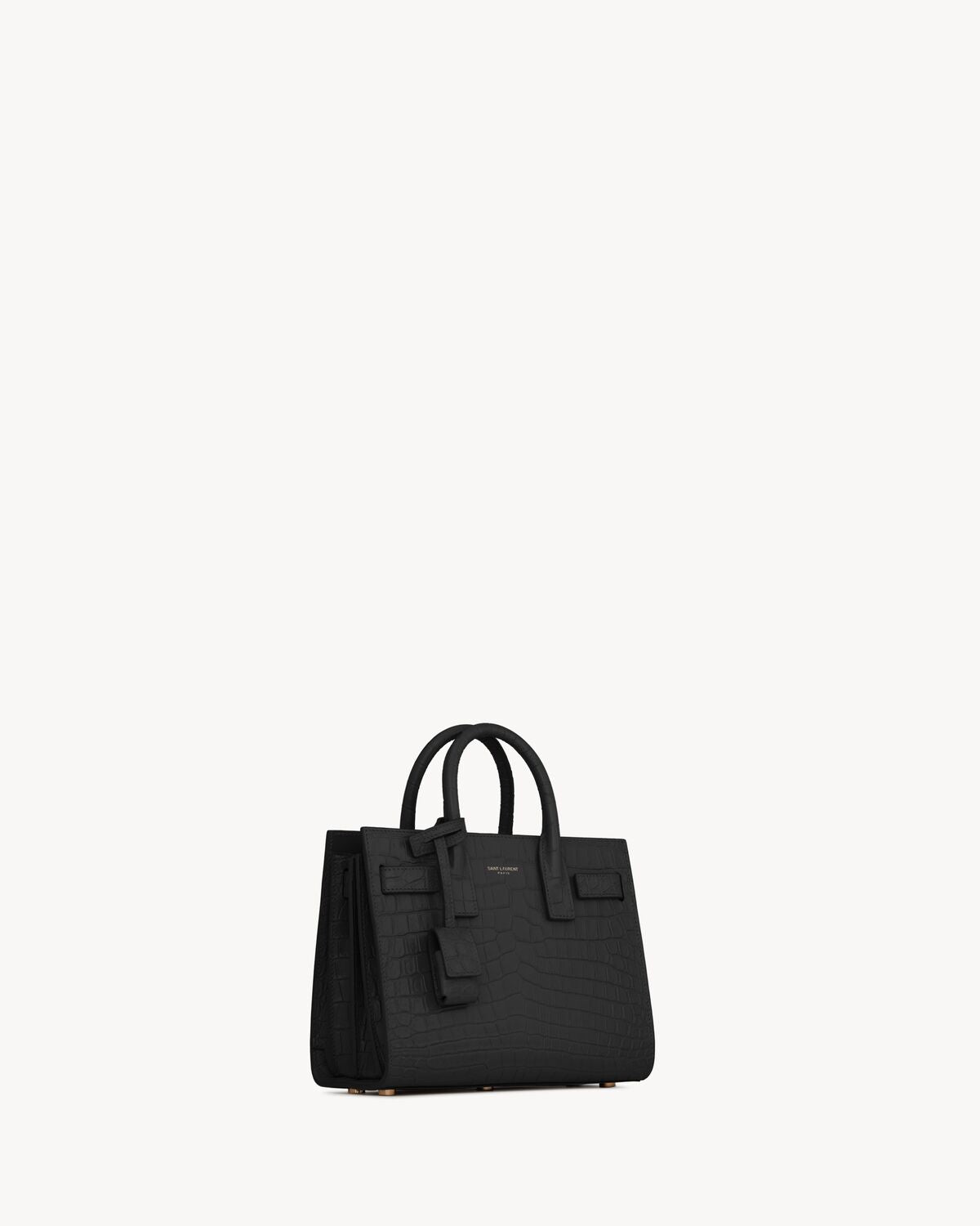 Sac de jour in crocodile embossed leather - nano