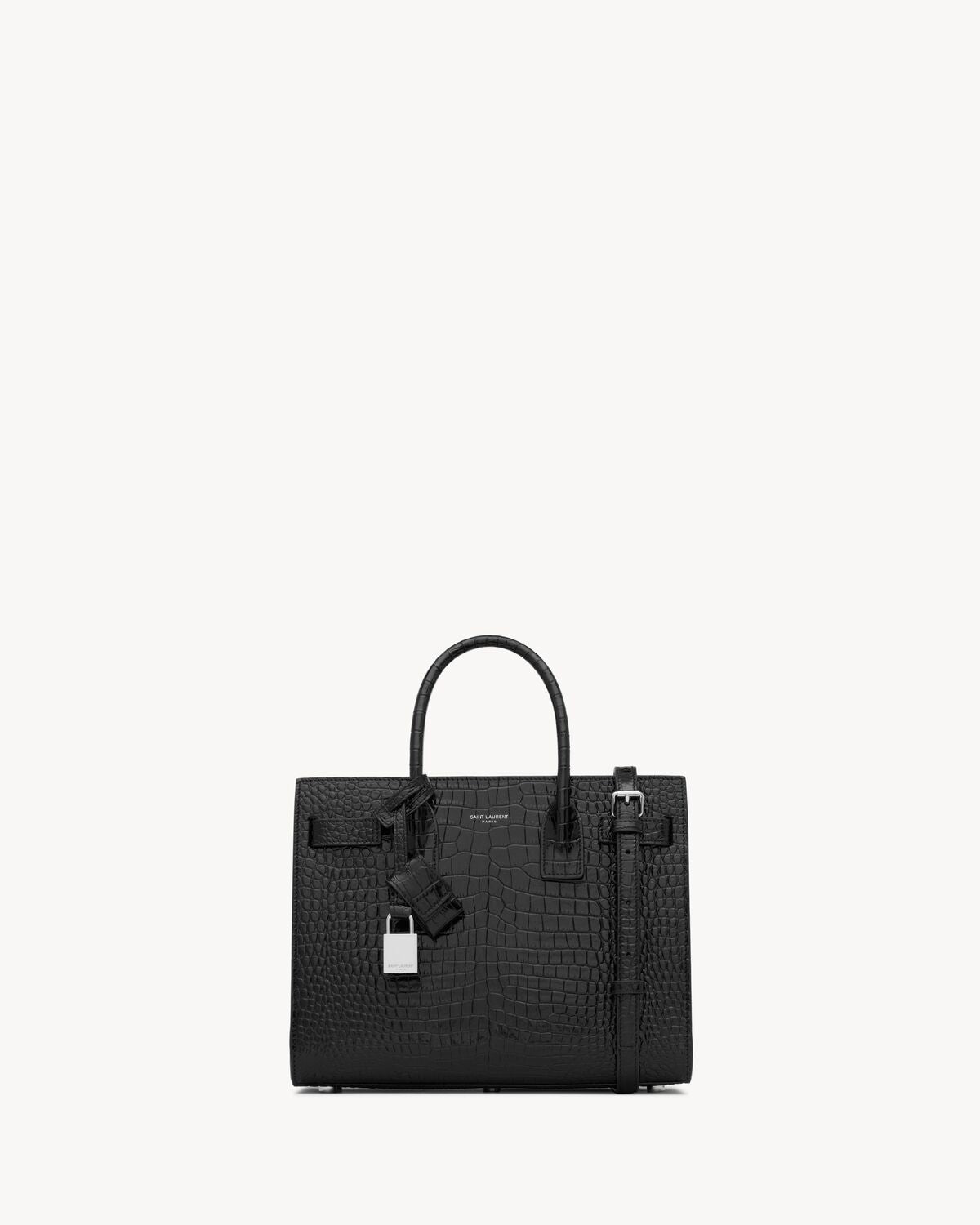 Sac de jour in embossed crocodile leather - baby