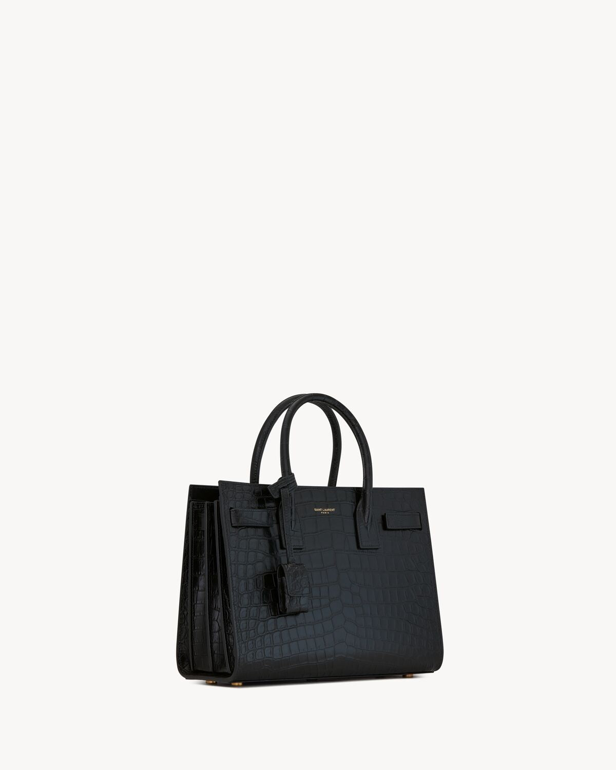 Sac de jour in crocodile embossed leather - baby