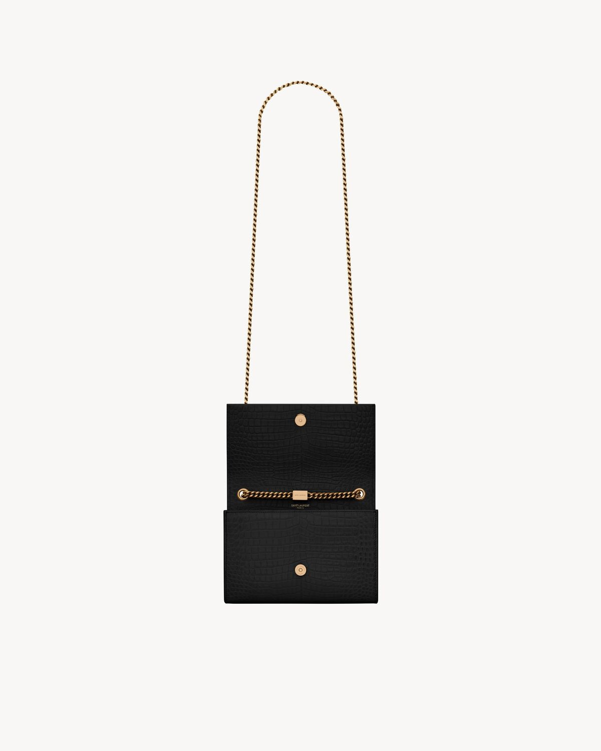 Kate small tassel in crocodile-embossed leather