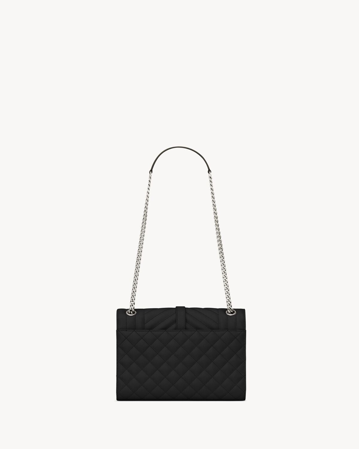 Envelope medium in quilted grain de poudre embossed leather