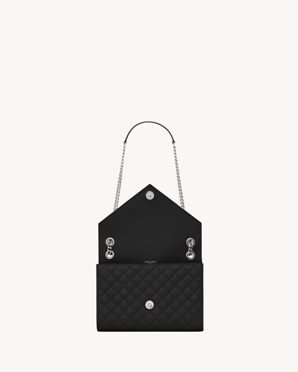 Envelope medium in quilted grain de poudre embossed leather