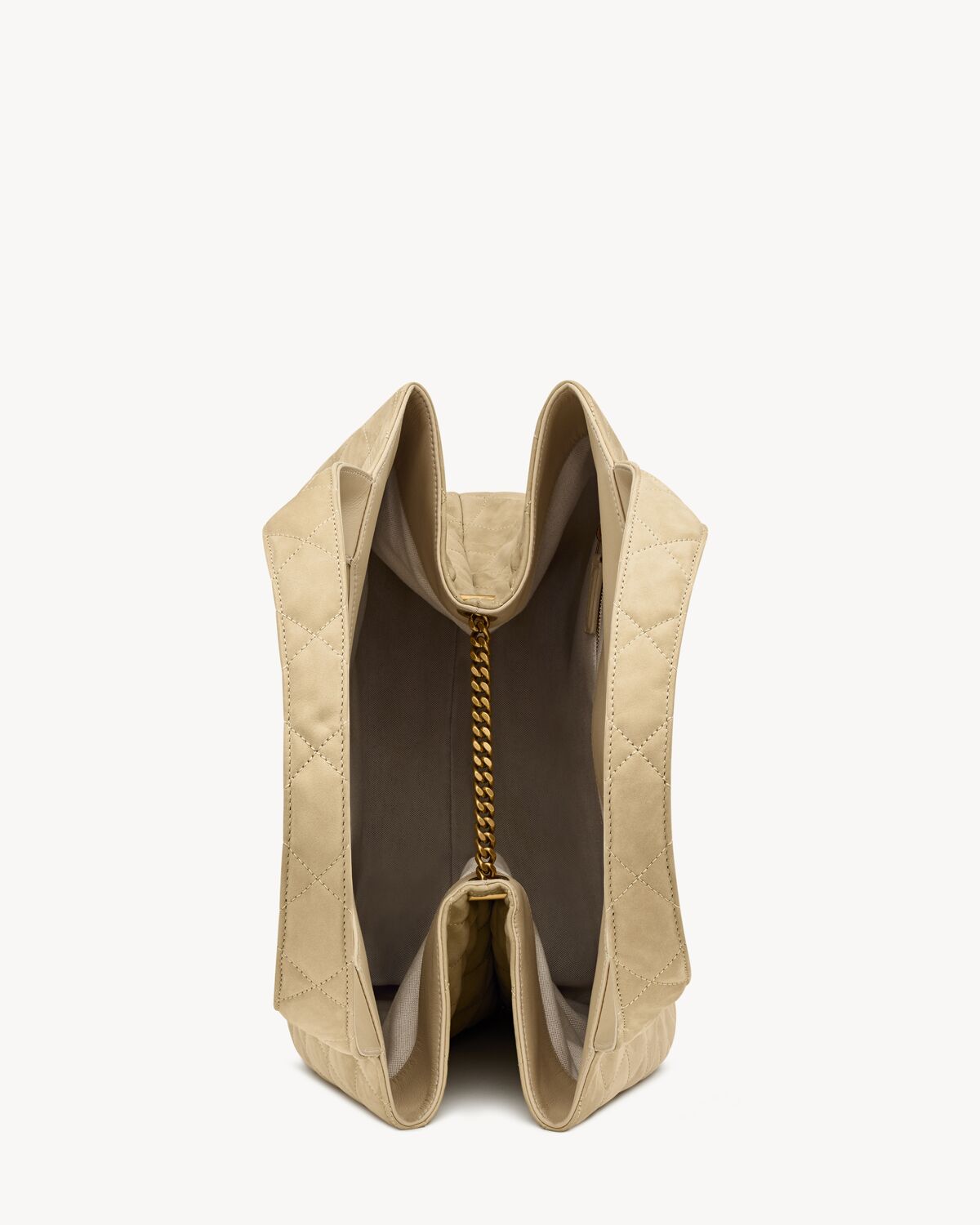 Icare maxi shopping bag in quilted nubuck suede