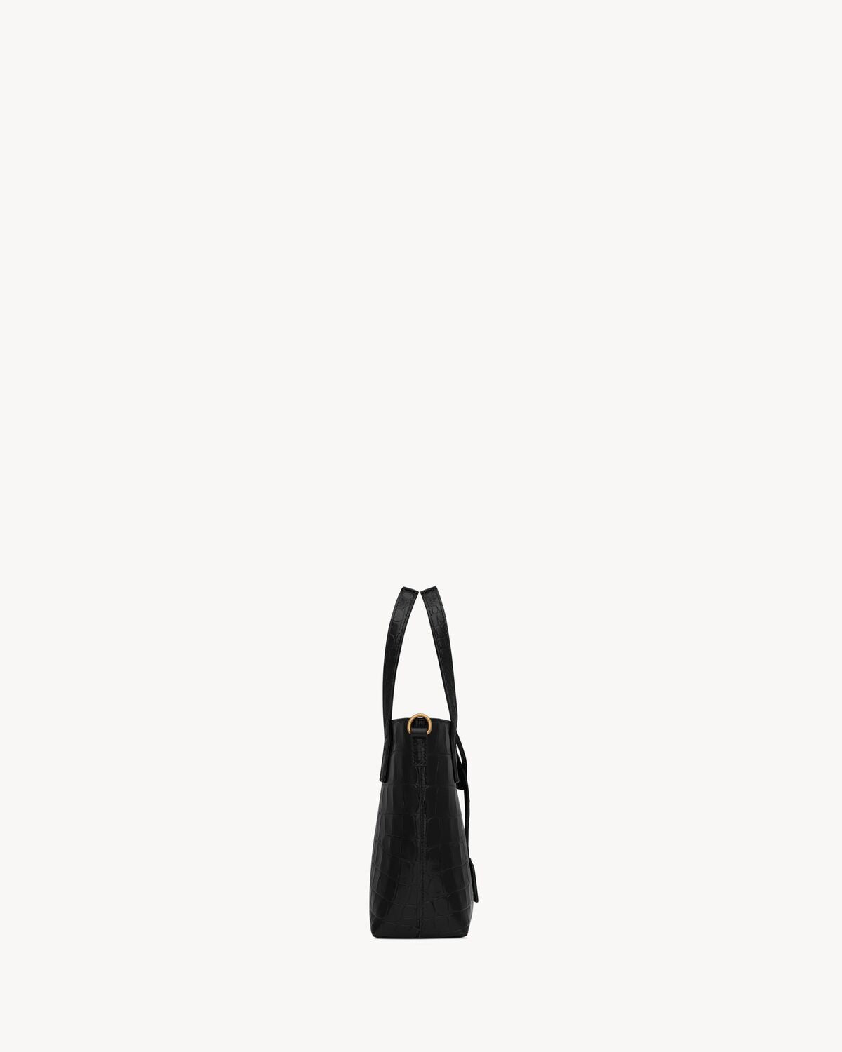 Saint laurent toy shopping bag in crocodile-embossed leather