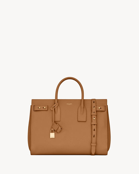 Sac de jour in supple grained leather - medium