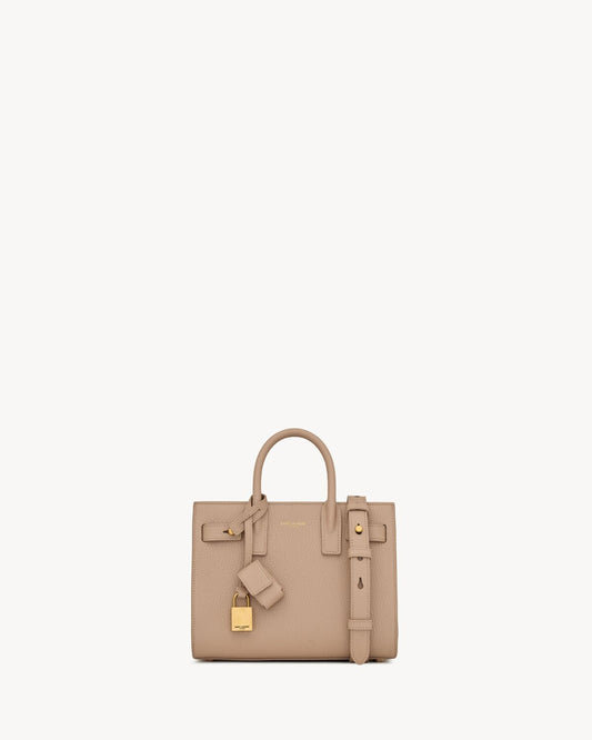 Sac de jour in supple grained leather - nano