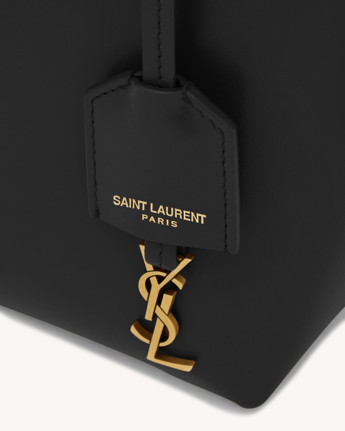 Mini toy shopping saint laurent in box leather