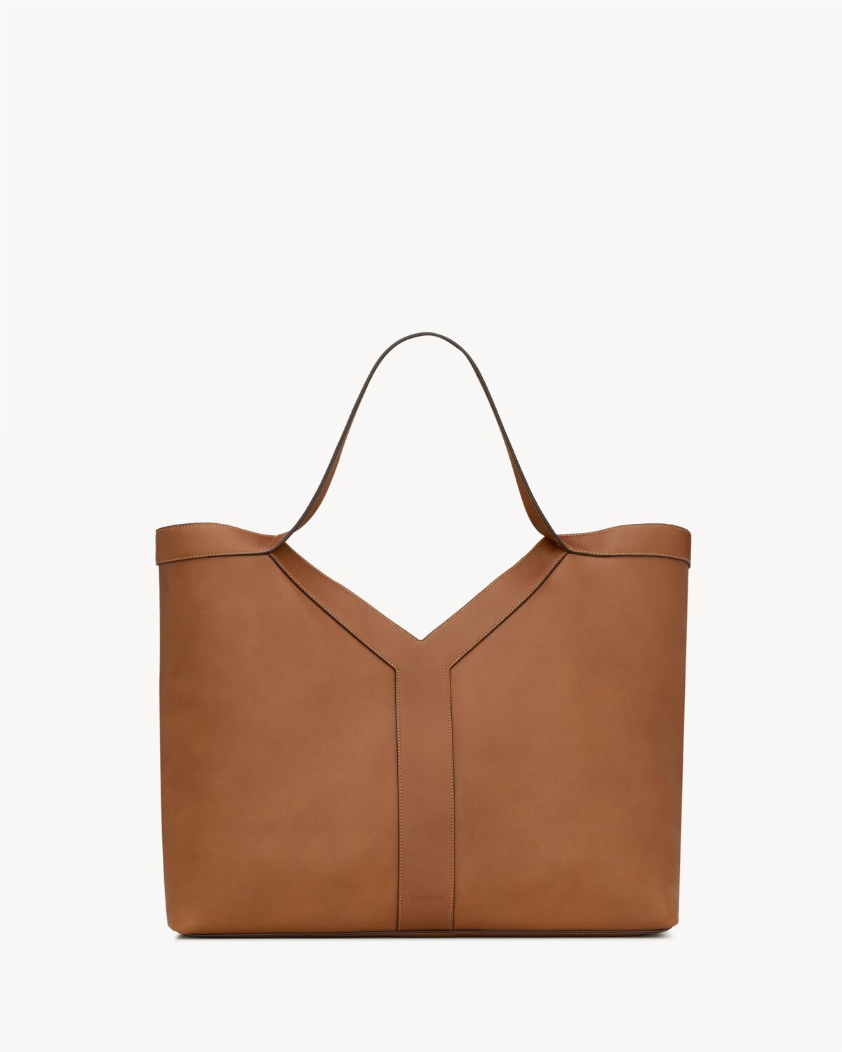 Y tote in leather